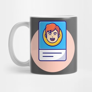 Profil Card Cartoon Vector Icon Illustration (2) Mug